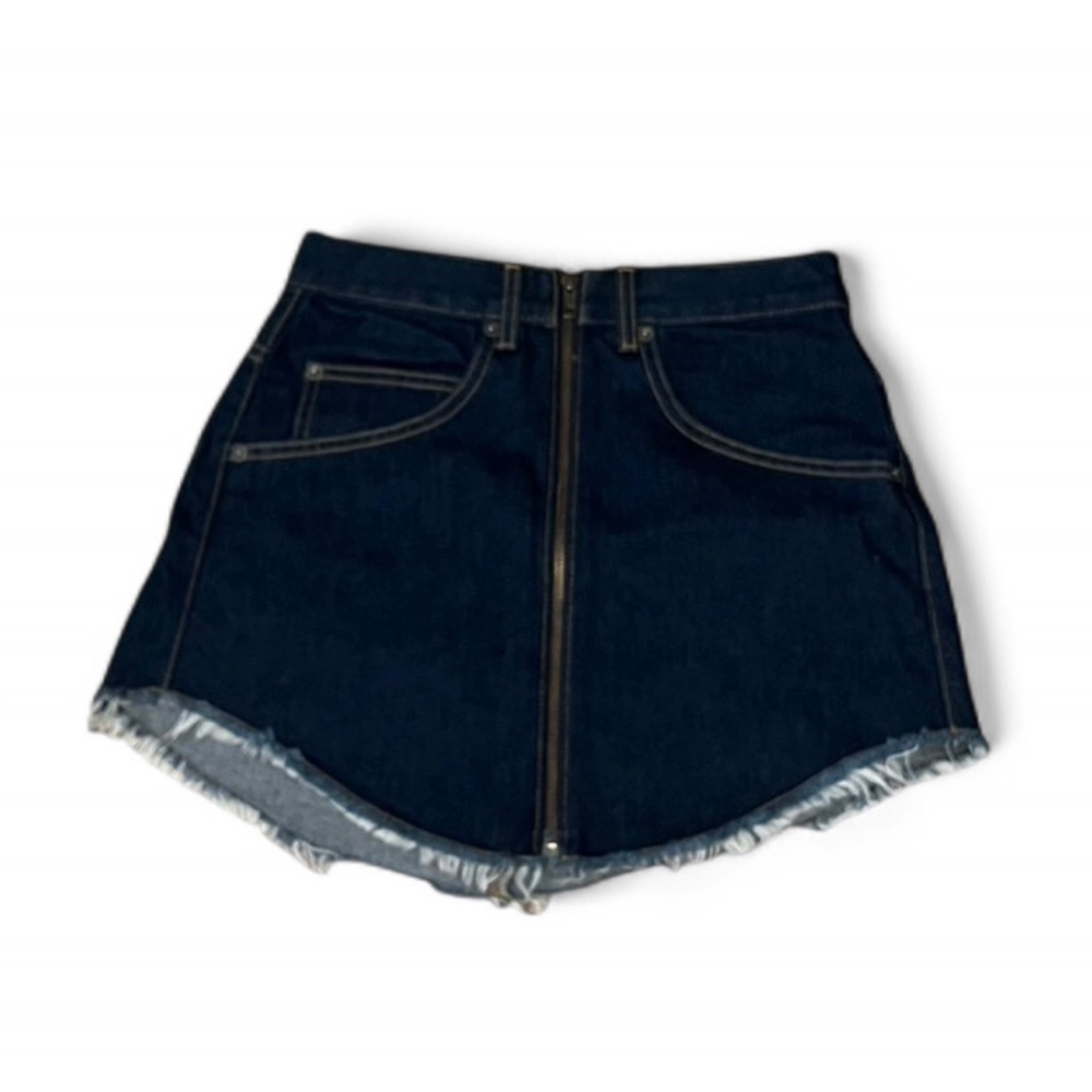 CARMAR Los Angeles Beatrice Skirt denim zipper mini skirt, size 25/0. Blue - Picture 3 of 8